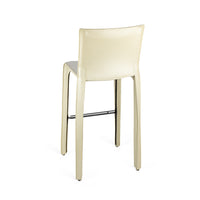 CASSINA Cab 410 Ivory Leather Stools - Set of 4