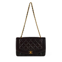 CHANEL Diana Flap Bag - Black Lambskin