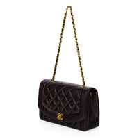 CHANEL Diana Flap Bag - Black Lambskin