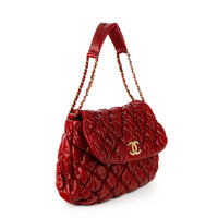 CHANEL Large Quilted Bubble Flap Bag - Bordeaux Lambskin