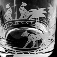 CHRISTIAN DIOR Leopard Double Old Fashioned Glasses - Set of 6