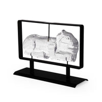 ERIK HÖGLUND For BODA Glass Relief Sculpture in Iron Frame