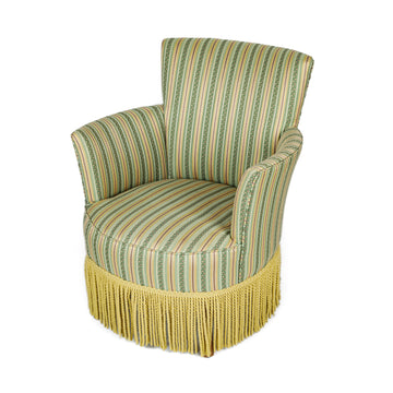 Upholstered Dressing Table Chair Striped