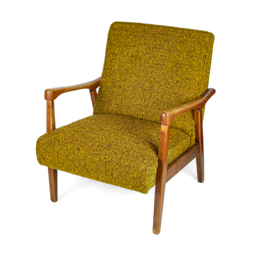 Vintage Maple Arm Chair w/Ottoman