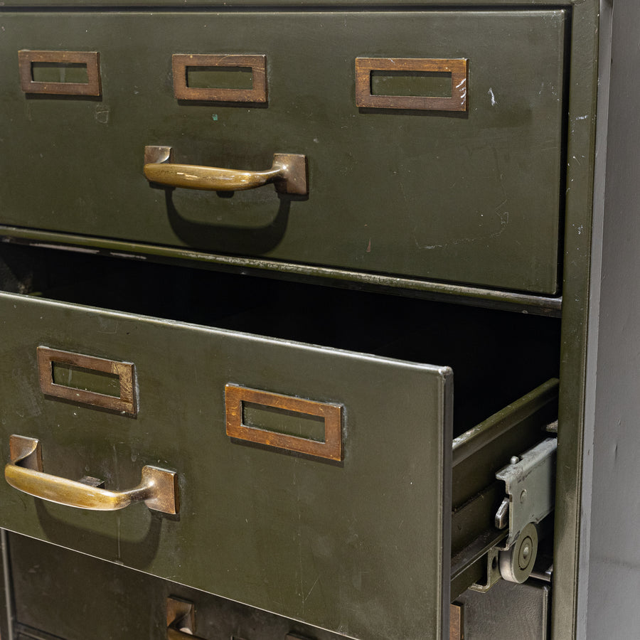 Vintage Steel Card Filing Cabinet