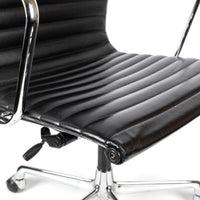 ICF EA117 Black Leather & Chrome Office Chair