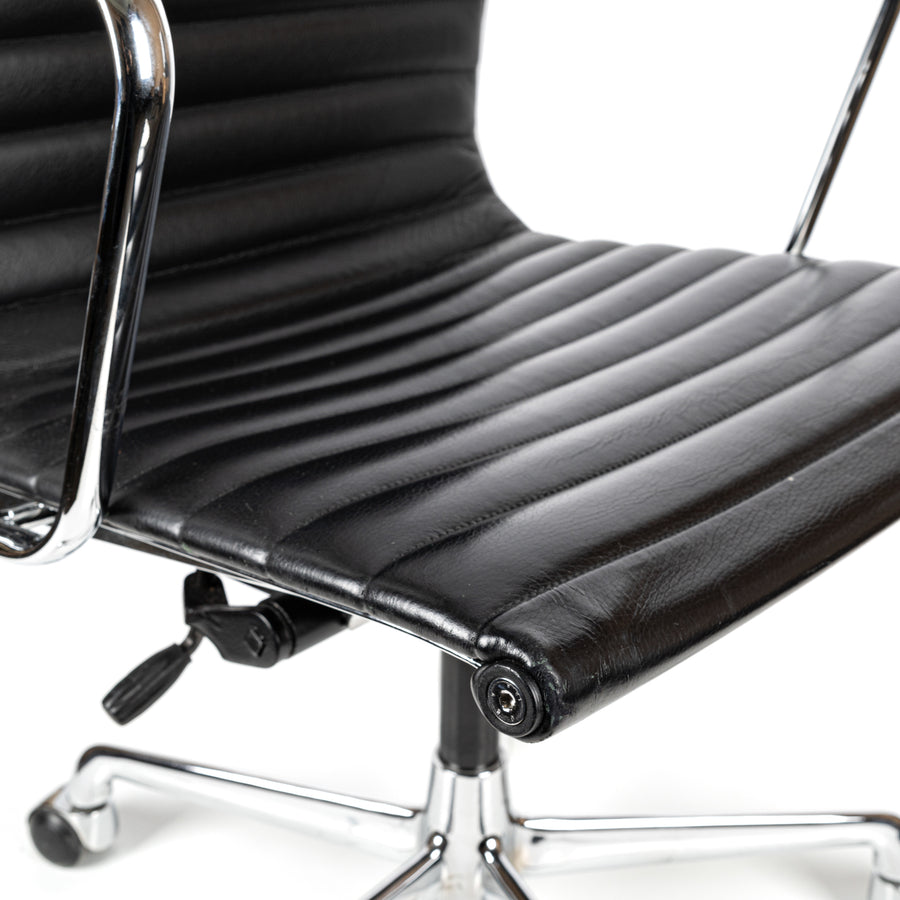 ICF EA117 Black Leather & Chrome Office Chair