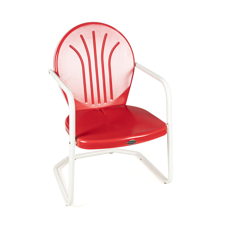 CROSLEY Griffith Painted Metal Patio Chair Red
