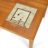 Vintage Tile Top Teak End Table