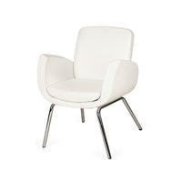 GLOBAL FURNITURE Kate Armchair - White Vinyl