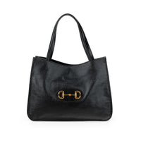 GUCCI Horsebit 1955 Tote - Black Leather