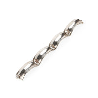 HANS HANSEN Sterling Silver Ridged Link Bracelet