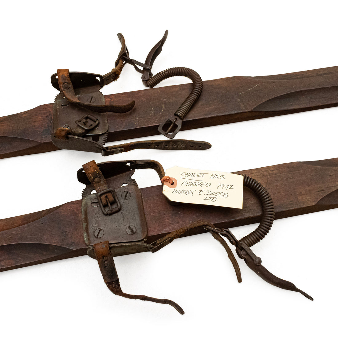 HARVEY DODDS Vintage Wooden Skis & Bindings