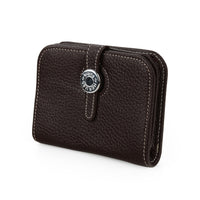 HERMÈS Dogon Card Holder - Brown Pebbled Leather