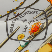 HERMÈS Silk Scarf - Marché Flottant du Lac Inlé