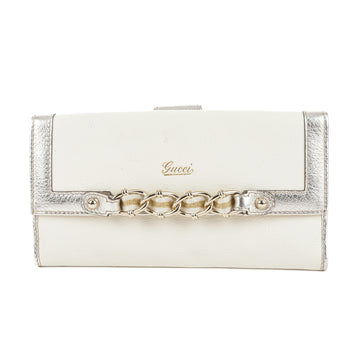 GUCCI Capri Wallet - Ivory Gold Leather