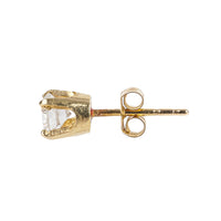 14K Yellow Gold Diamond Studs