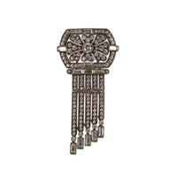 KNOLL PREGIZER 935 Silver Art Deco Cut Paste Pivoting Tassel Brooch