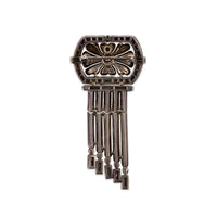 KNOLL PREGIZER 935 Silver Art Deco Cut Paste Pivoting Tassel Brooch