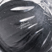LALIQUE Crystal Decanter with Silver Collar & Stopper