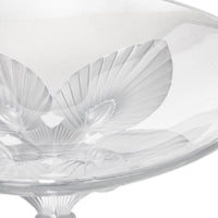 LALIQUE Virginia Peacock Pedestal Bowl