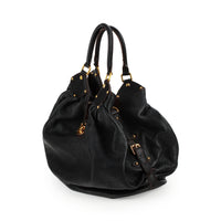 LOUIS VUITTON Surya Mahina Hobo XL - Black Leather