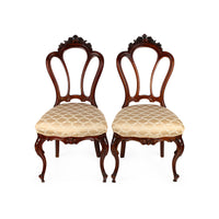 Louis Philippe Carved Occasional Chairs - Set of 2