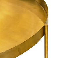 NUEVO Gaultier Gold Brushed Stainless Steel Coffee Table