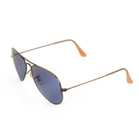RAY-BAN RB3025 Aviator Large Metal Sunglasses - Blue Lens