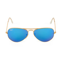 RAY-BAN RB3025 Aviator Large Metal Sunglasses - Gold & Blue