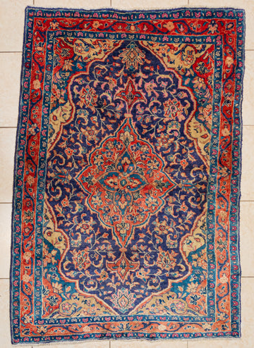 Hand Knotted Wool Persian Rug 78"x53"