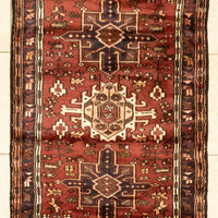 Hand-Knotted Wool Karajeh Runner 12'8" x 2'6"