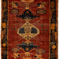 Hand-Knotted Wool Kurdish Rug 7'1" x 4'9"