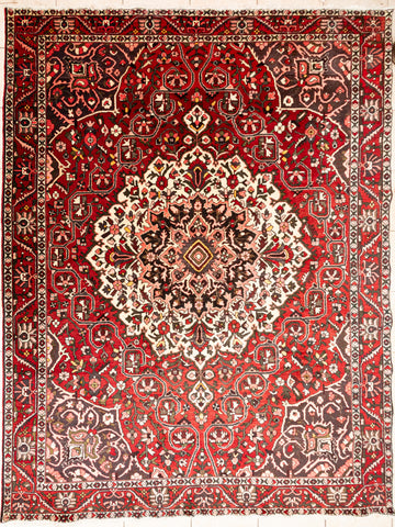 Hand Knotted Wool Bakhtiari Persian Rug 12'6" x 8'7"