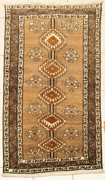 Wool Hand-Knotted Gabbeh Rug 6'7" x 3'9"