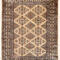 Hand-Knotted Wool Rug 5'7" x 4'1"