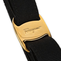 SALVATORE FERRAGAMO Black & Gold Keyring