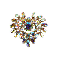 SHERMAN Brooch - Aurora Borealis Heart