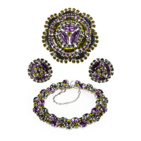 SHERMAN Trio - Purple, Green, & Grey Rhinestone