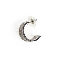 SWAROVSKI Silver Tone Open Hoop Earrings