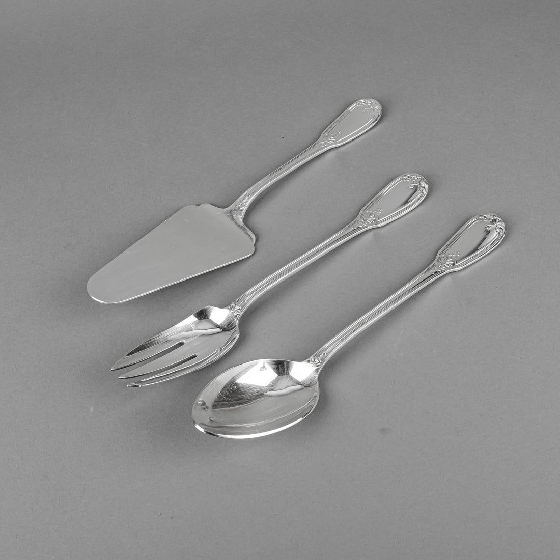 PUIFORCAT Lavalliere Silverplate Flatware 10 Place Settings Plus Extras
