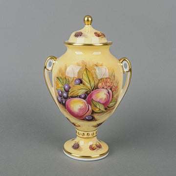 AYNSLEY Orchard Gold Lidded Urn Vase