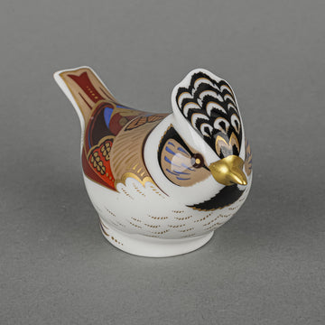 ROYAL CROWN DERBY Paperweight Crested Tit