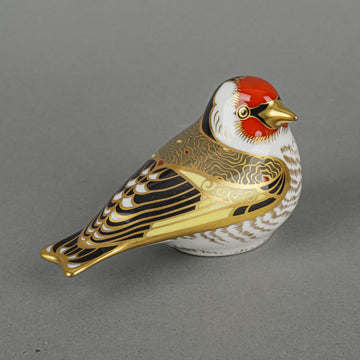 ROYAL CROWN DERBY Paperweight Goldfinch
