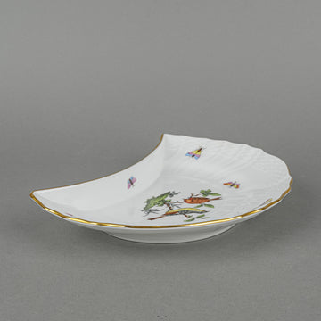 HEREND Rothschild Bird Crescent Plate 1530