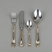 PICARD & WIELPUETZ Novara Gold Stainless Steel Flatware 12 Place Settings Plus Extras