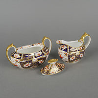 ROYAL CROWN DERBY Traditional Imari 2451 Tea Set 15 Pieces