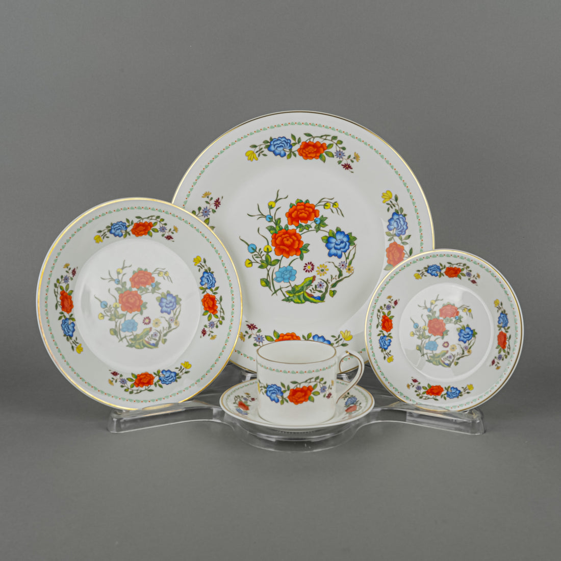 AYNSLEY Famille Rose 9 Place Settings Plus Extras