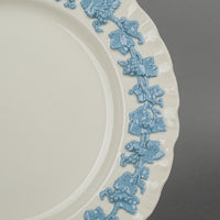 WEDGWOOD Blue On White Embossed Queens Ware Tea & Coffee Set 39 Pieces