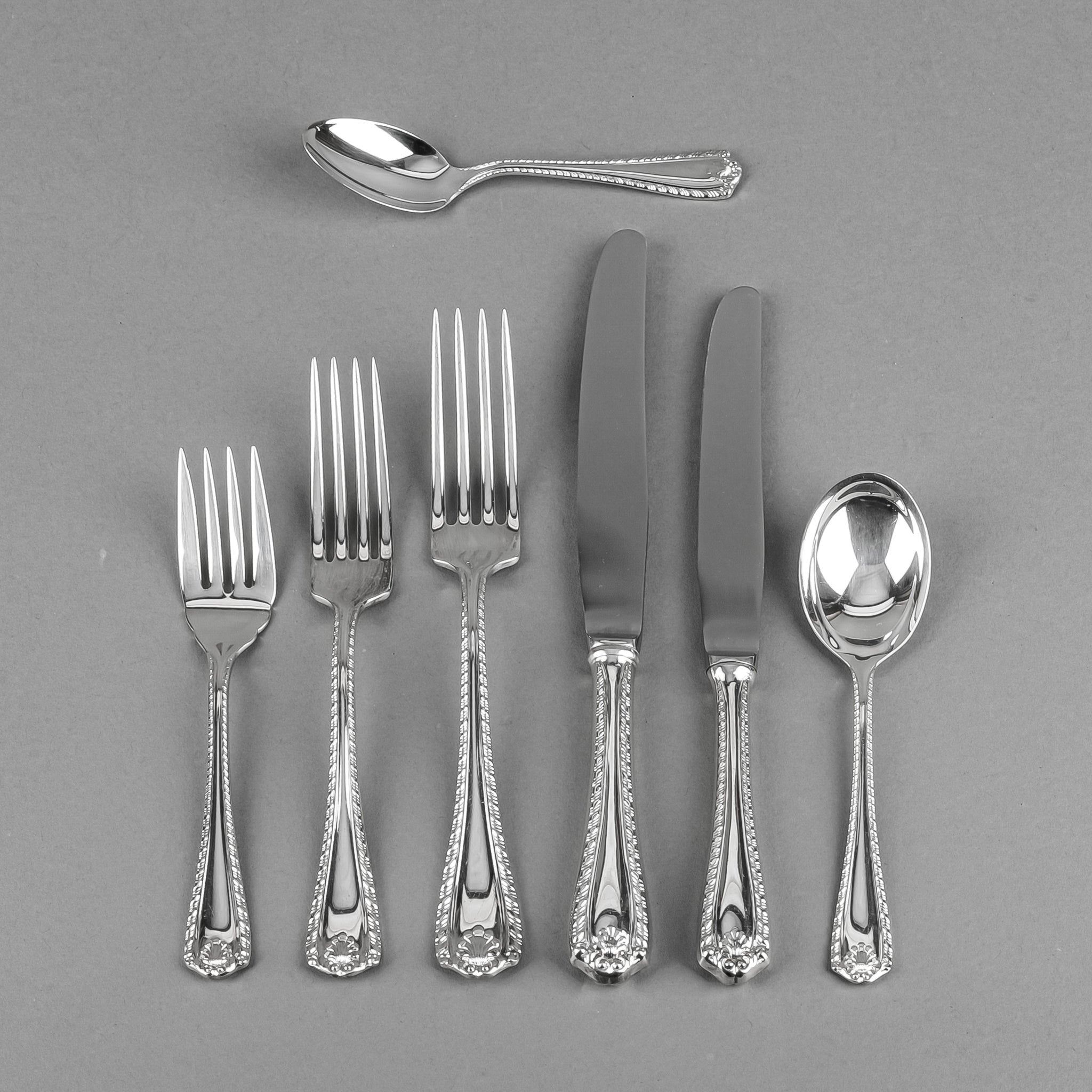 BIRKS Regency Plate Cascade Silverplate Flatware 35 Pieces